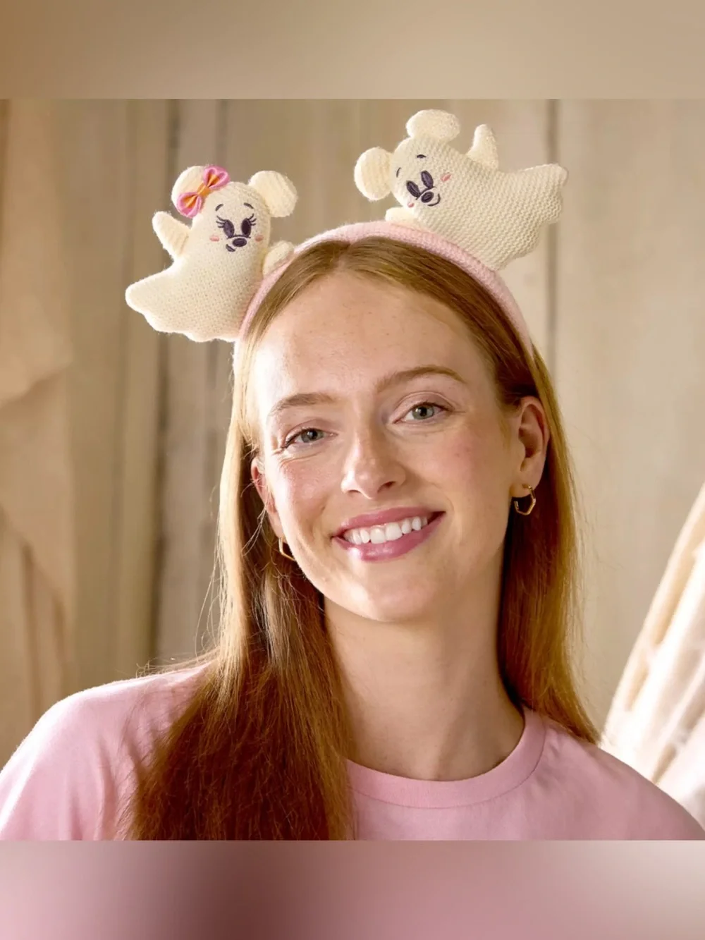 Disney Halloween Mickey and Minnie Mouse Ghosts Ears Headband - Picture 3 of 3